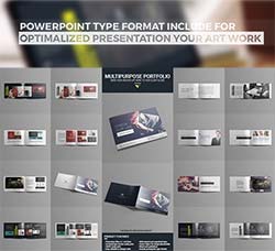 通用型商业画册模板(含PPT模板)：Multi Portfolio Print and Powerpoint
